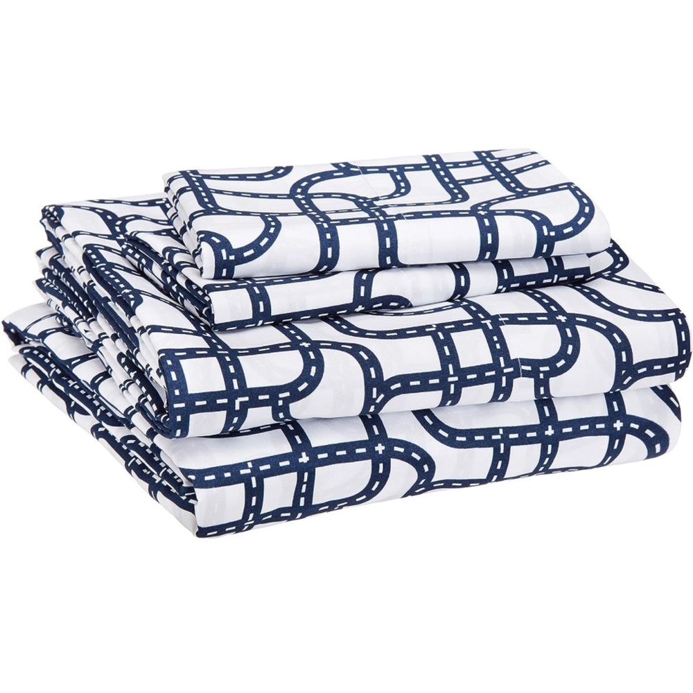 Twin size race track fitted sheet & pillow case